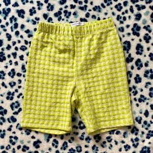 URBAN OUTFITTERS lime green gingham bike shorts 🍋‍🟩